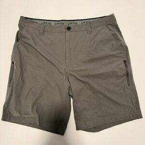 Orvis Men's Tech Shorts Gray Stretch Size 40 9" Inseam